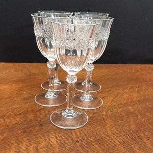 5 Lead Crystal Small Wine Glasses